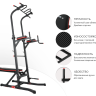 Турник-пресс-брусья со скамьей UNIX Fit POWER TOWER 150P