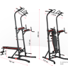 Турник-пресс-брусья со скамьей UNIX Fit POWER TOWER 150P