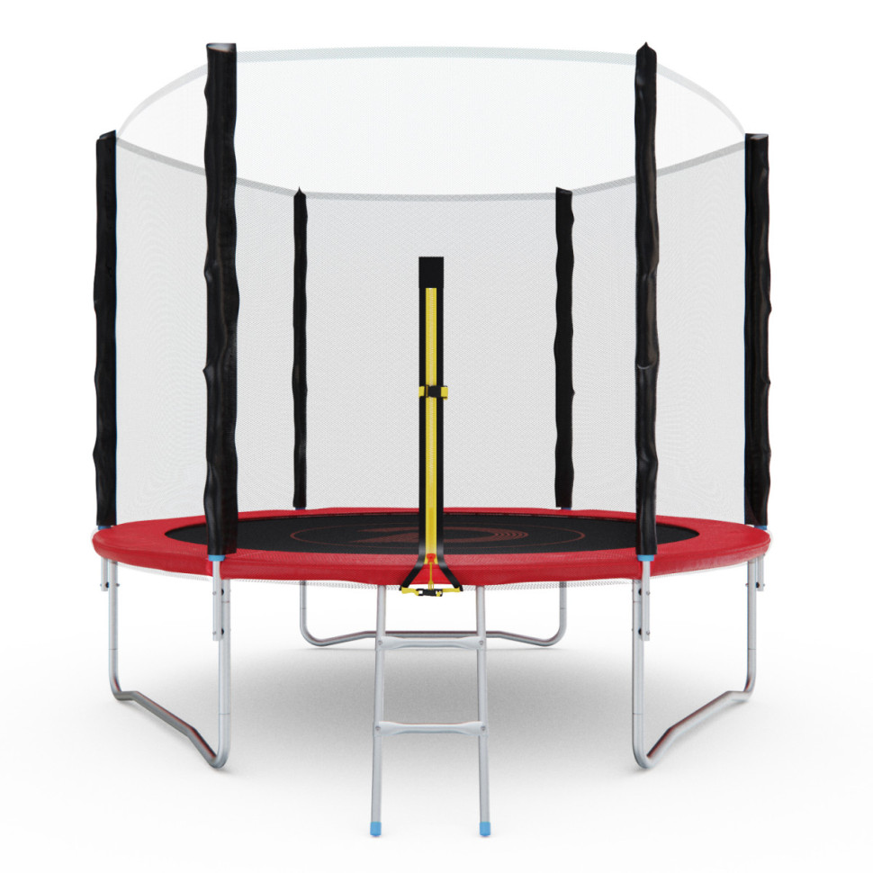 Батут с сеткой DFC PELPO 8ft с лестницей, RED