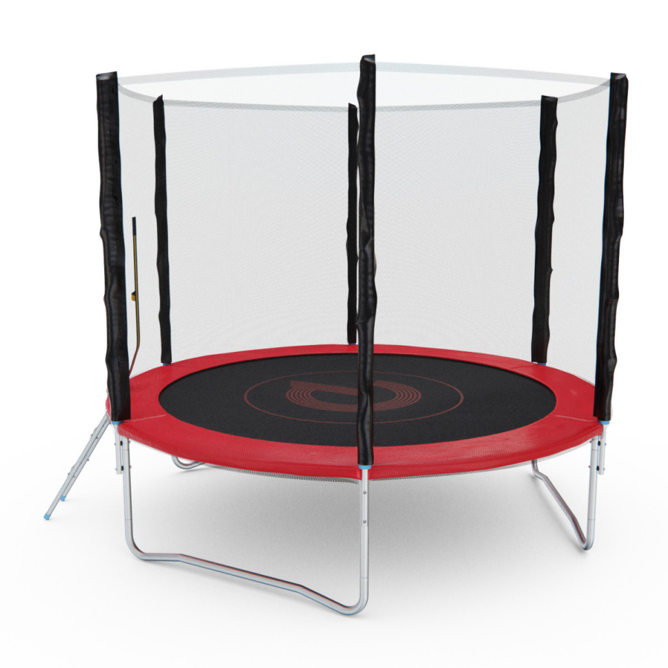 Батут с сеткой DFC PELPO 8ft с лестницей, RED
