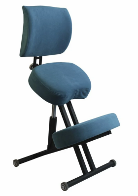 Стул коленный эргономичный &quot;ОЛИМП&quot; СК-2-2Г цвет синий (корпус черного цвета)