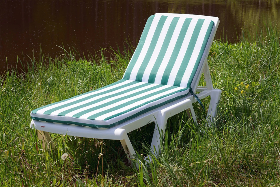 Матрац для шезлонга Tweet бело-зеленый