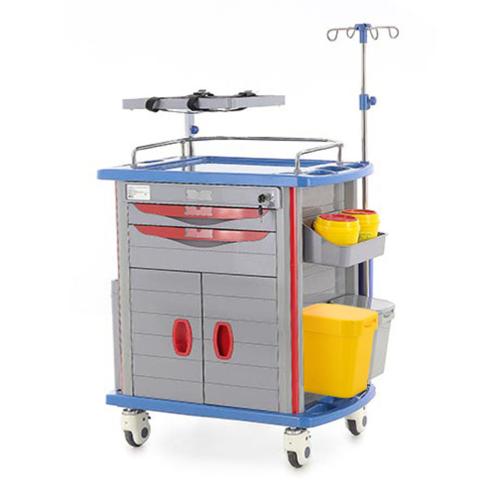 Тележка медицинская Med-Mos ЕТ850-02 ТМ-021АН-00 белая