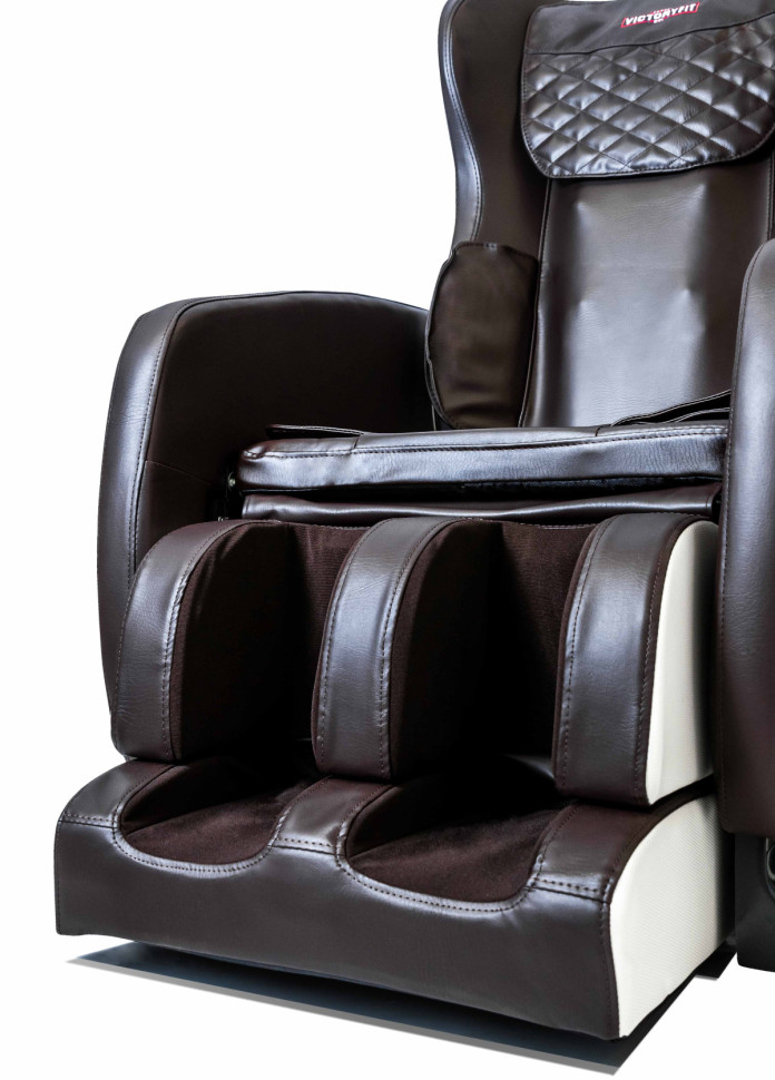 Массажное кресло VictoryFit VF-M58 коричн/белый