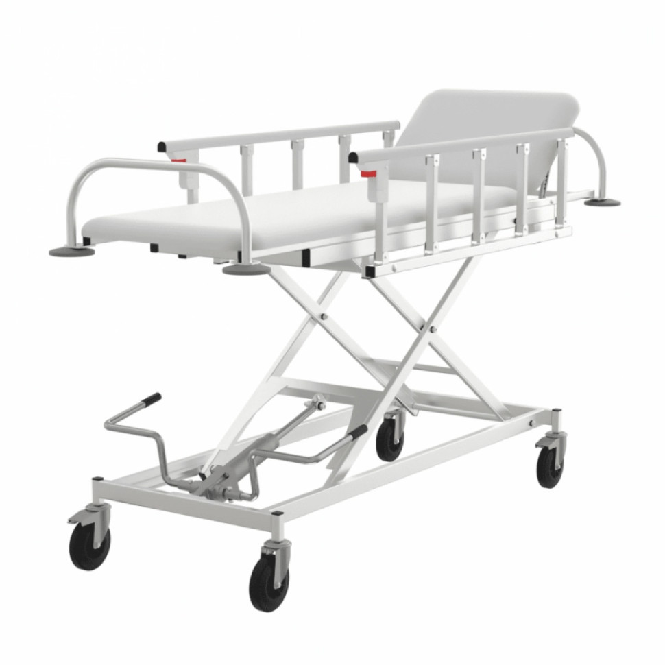 Стол-тележка с гидроприводом для перевозки больных внутрикорпусная СППт VLANA (колеса Ø 200 мм)