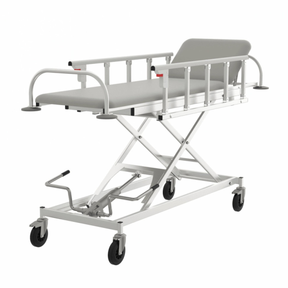 Стол-тележка с гидроприводом для перевозки больных внутрикорпусная СППт VLANA (колеса Ø 200 мм)