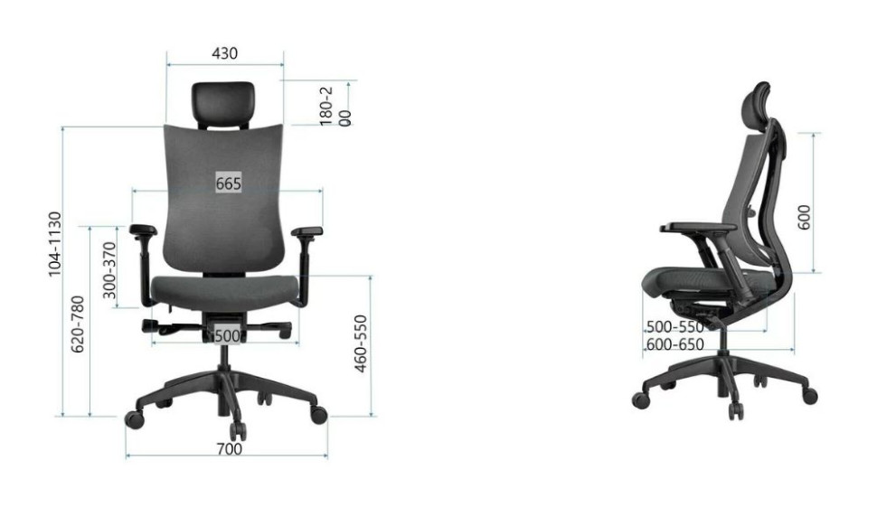 Кресло компьютерное SCHAIRS TONE-M01B, Цвет: черный