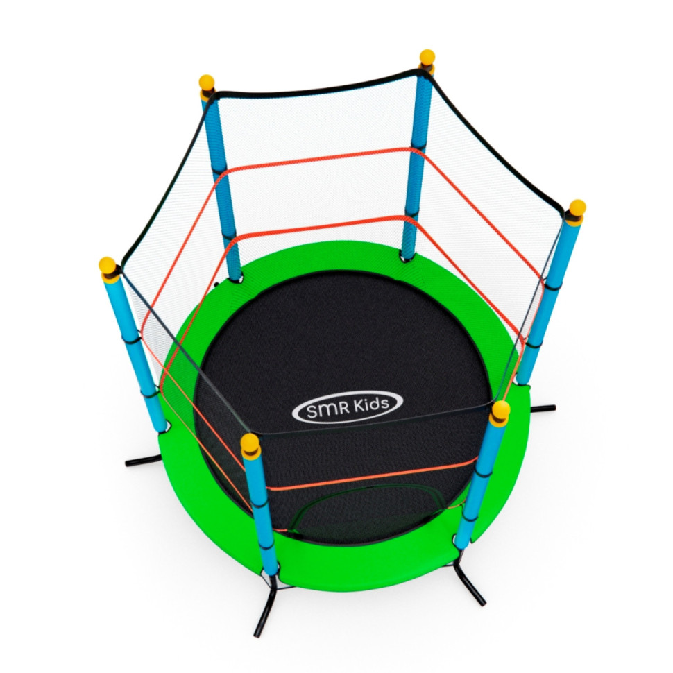 Батут детский DFC SMRKIDS 55" с сеткой, GREEN