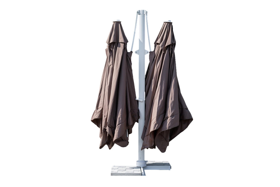 Зонт двойной Мадрид 3*3м, цвет песочный