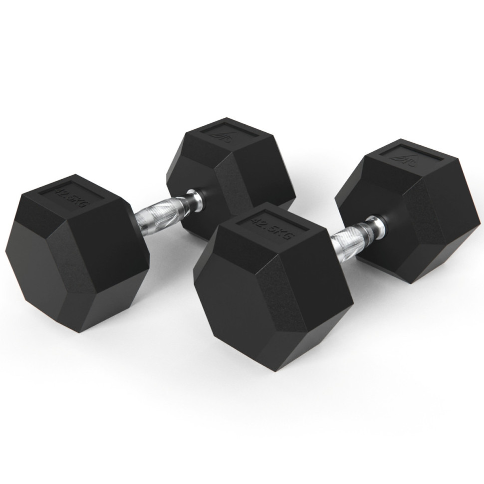 Гантели DFC гексаг. обрезиненная пара DB001-42,5 кг