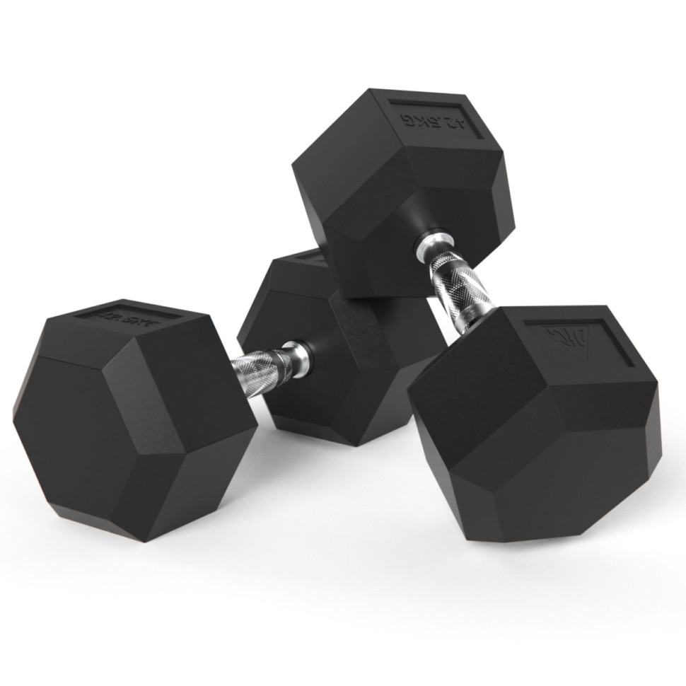 Гантели DFC гексаг. обрезиненная пара DB001-42,5 кг