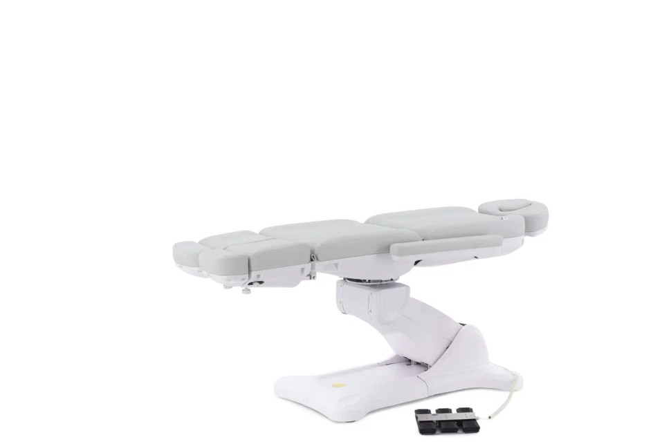 Педикюрное кресло электрическое MED-MOS ММКП-3 (КО-193Д) св.серый с ножной педалью