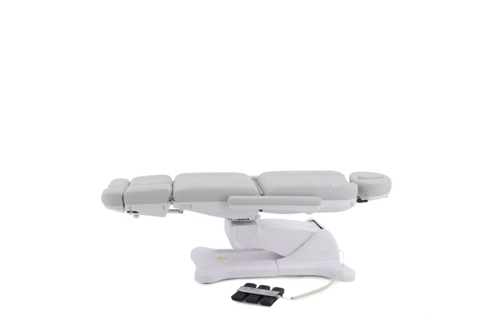 Педикюрное кресло электрическое MED-MOS ММКП-3 (КО-193Д) св.серый с ножной педалью