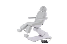 Педикюрное кресло электрическое MED-MOS ММКП-3 (КО-193Д) св.серый с ножной педалью