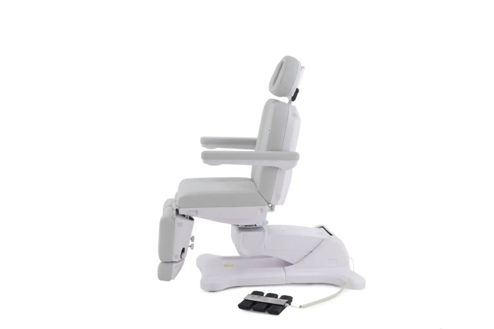 Педикюрное кресло электрическое MED-MOS ММКП-3 (КО-193Д) св.серый с ножной педалью