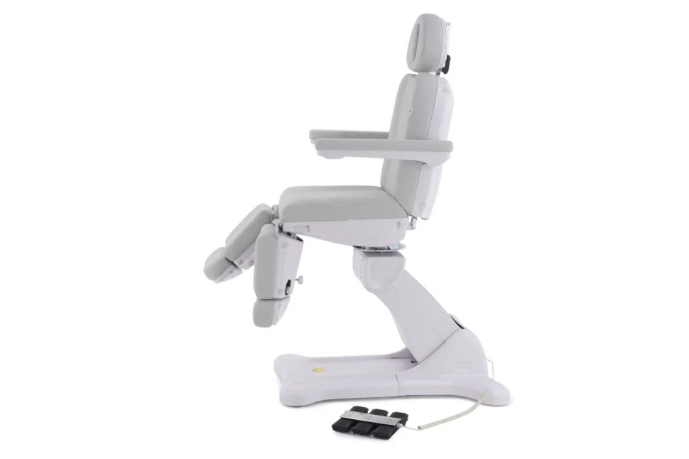 Педикюрное кресло электрическое MED-MOS ММКП-3 (КО-193Д) св.серый с ножной педалью