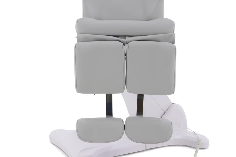 Педикюрное кресло электрическое MED-MOS ММКП-3 (КО-193Д) св.серый с ножной педалью