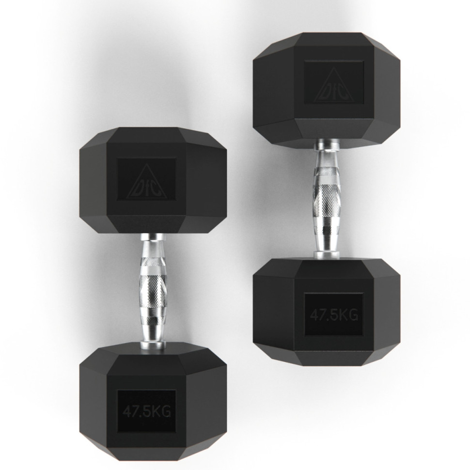 Гантели DFC гексаг. обрезиненная пара DB001-47,5 кг