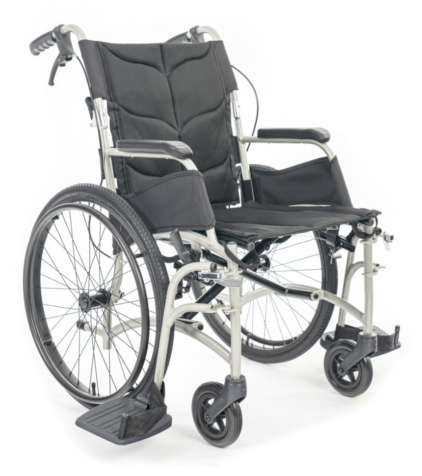 Кресло-коляска механическая МЕТ МК-320 алюминиевая, облегченная