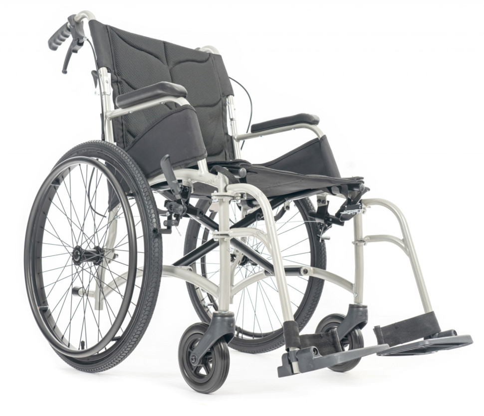 Кресло-коляска механическая МЕТ МК-320 алюминиевая, облегченная