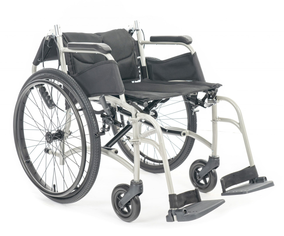 Кресло-коляска механическая МЕТ МК-320 алюминиевая, облегченная