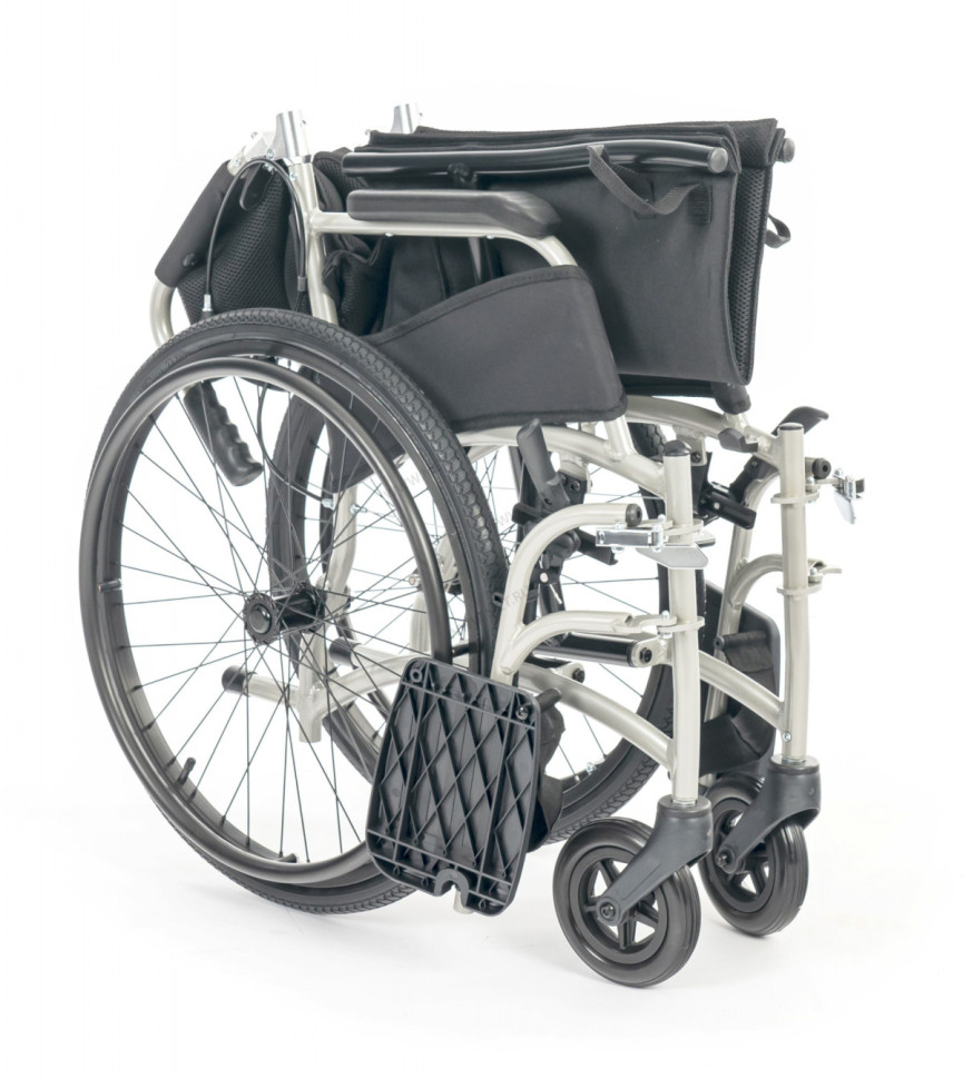 Кресло-коляска механическая МЕТ МК-320 алюминиевая, облегченная