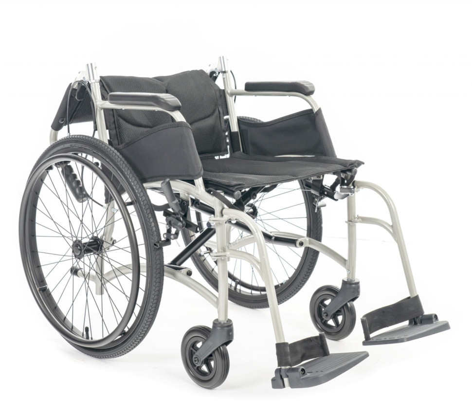 Кресло-коляска механическая МЕТ МК-320 алюминиевая, облегченная