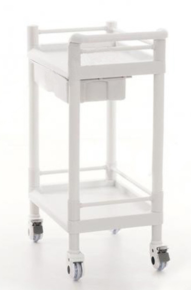 Тележка медицинская MET SP-140 (17529) 1 ящик и 2 полки