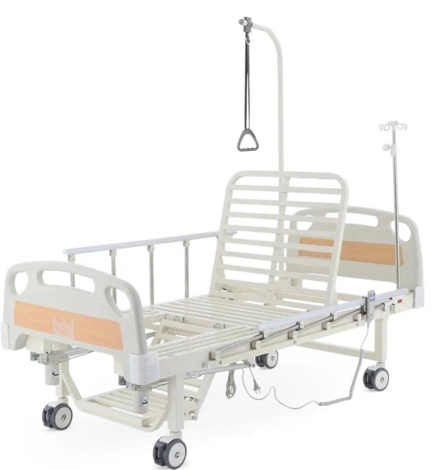 Медицинская кровать для лежачих больных электрическая MED-MOS YG-2 (ABS, 6 секций, матрас, уголки, столик, ванночка, К)