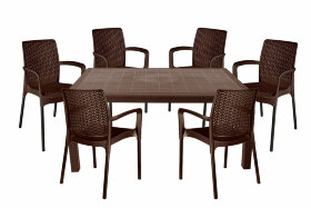 Комплект мебели Tweet BALI Set, коричневый (7 мест)
