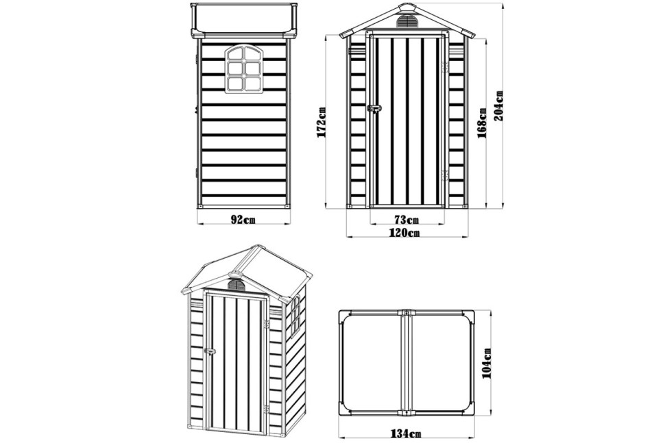 Сарай пластиковый Black Fox Modernist A