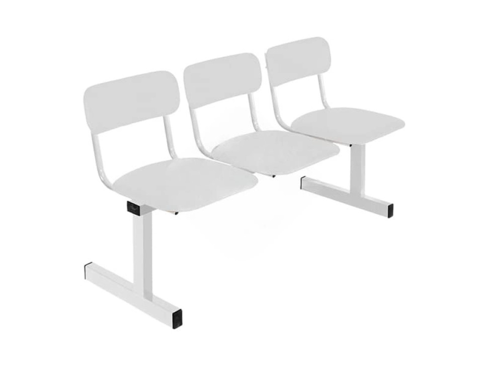 Секция стульев многоместная Техсервис М113-03 (3 места) с мягкой обивкой