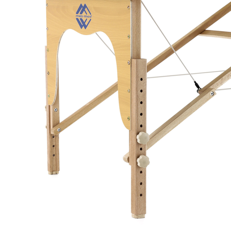 Массажный стол складной MED-MOS JF-AY01 (2.31.20) 2-х секционный, деревянная рама, бежевый