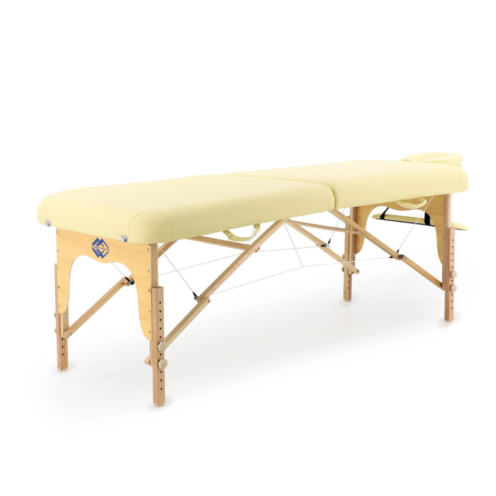 Массажный стол складной MED-MOS JF-AY01 (2.31.20) 2-х секционный, деревянная рама, бежевый