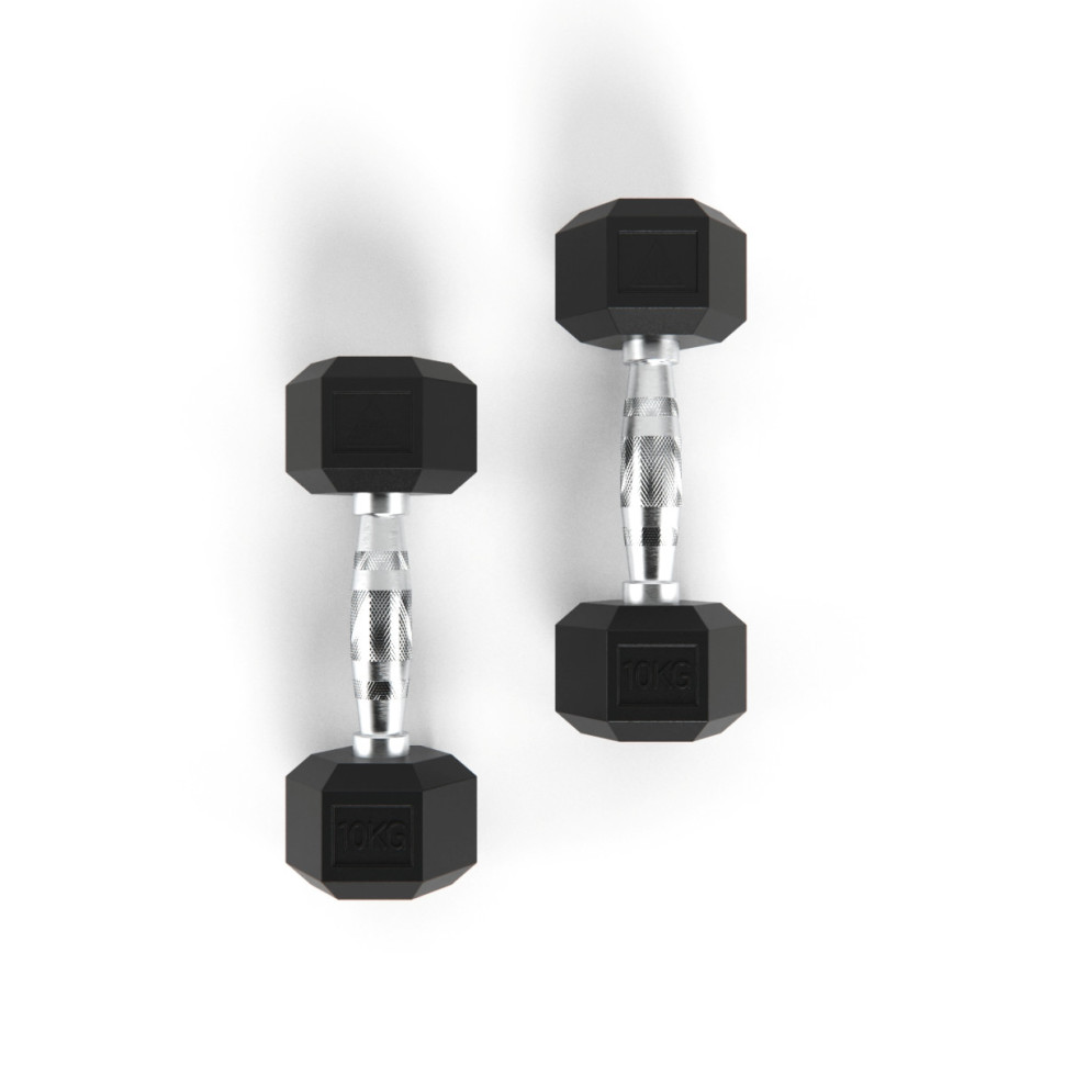Гантели DFC гексаг. обрезиненная пара DB001-10 кг