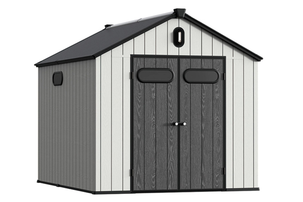 Сарай пластиковый Black Fox Summit 8*10 (7,4м2) серый/антрацит