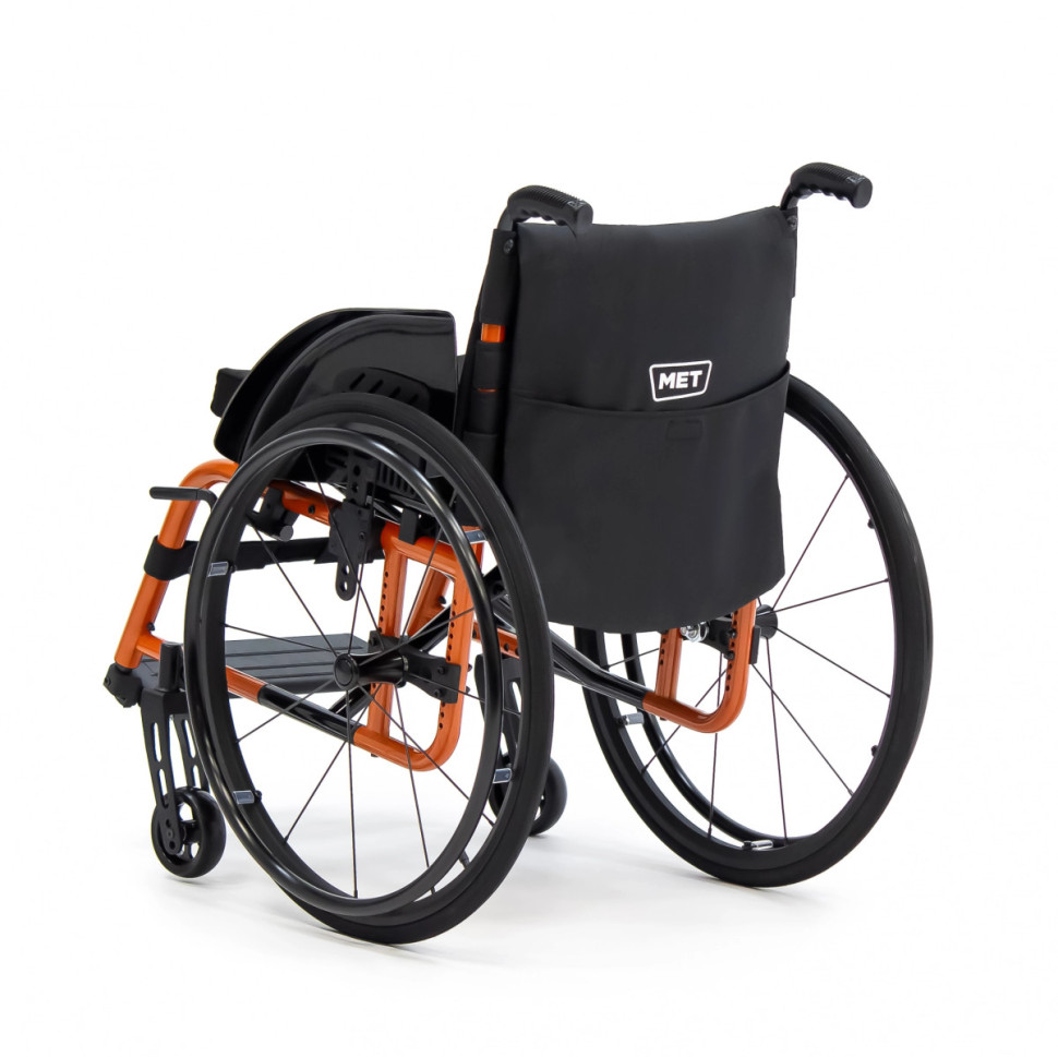 Механическое кресло-коляска МЕТ JET оранжевый (ширина сиденья 45 см)