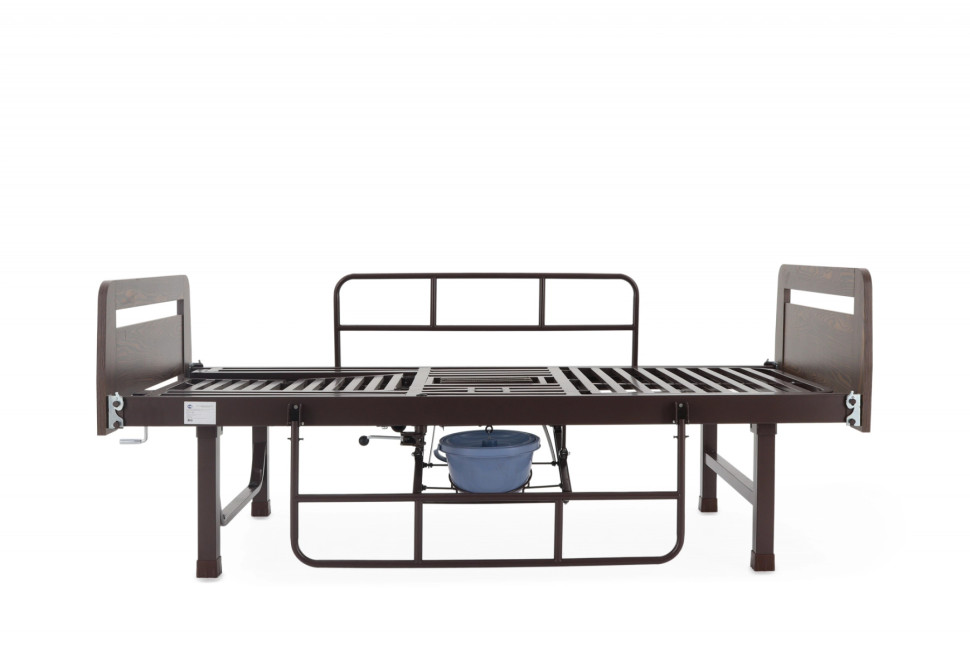 Кровать механическая MED-MOS E-49 (ЛДСП кор., 6 секций,матрас,уголки,ТУ,столик,ванночка,без колес,К)