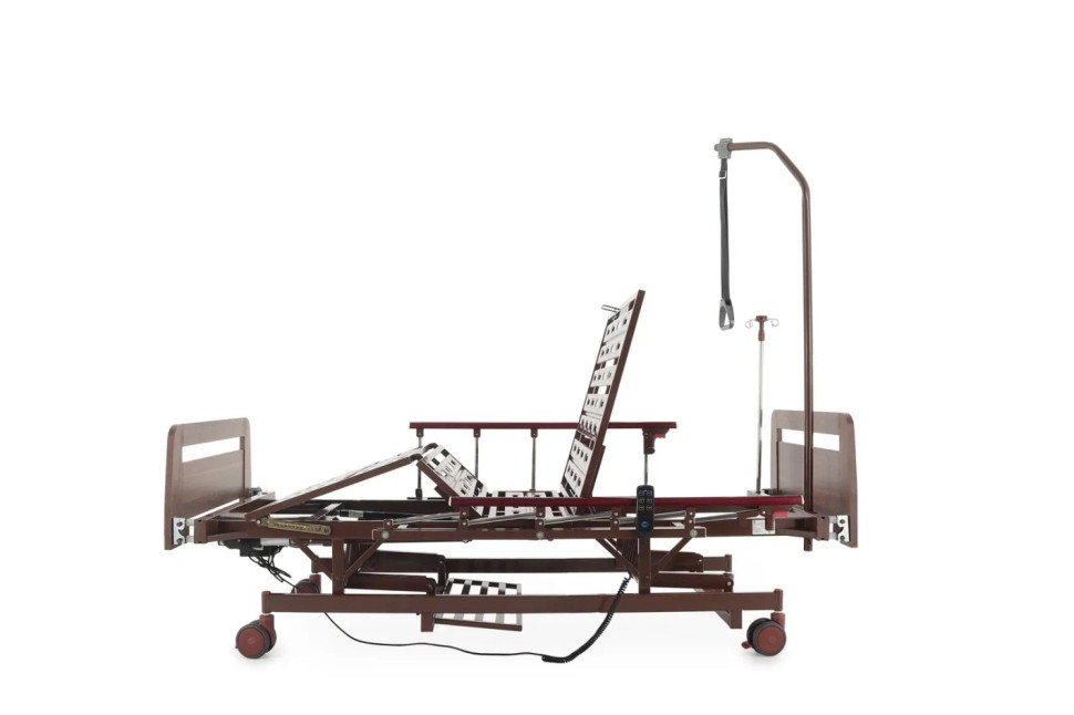 Кровать для лежачих больных электрическая MED-MOS DB-6 (ЛДСП венге, матрас, удл., А, В)