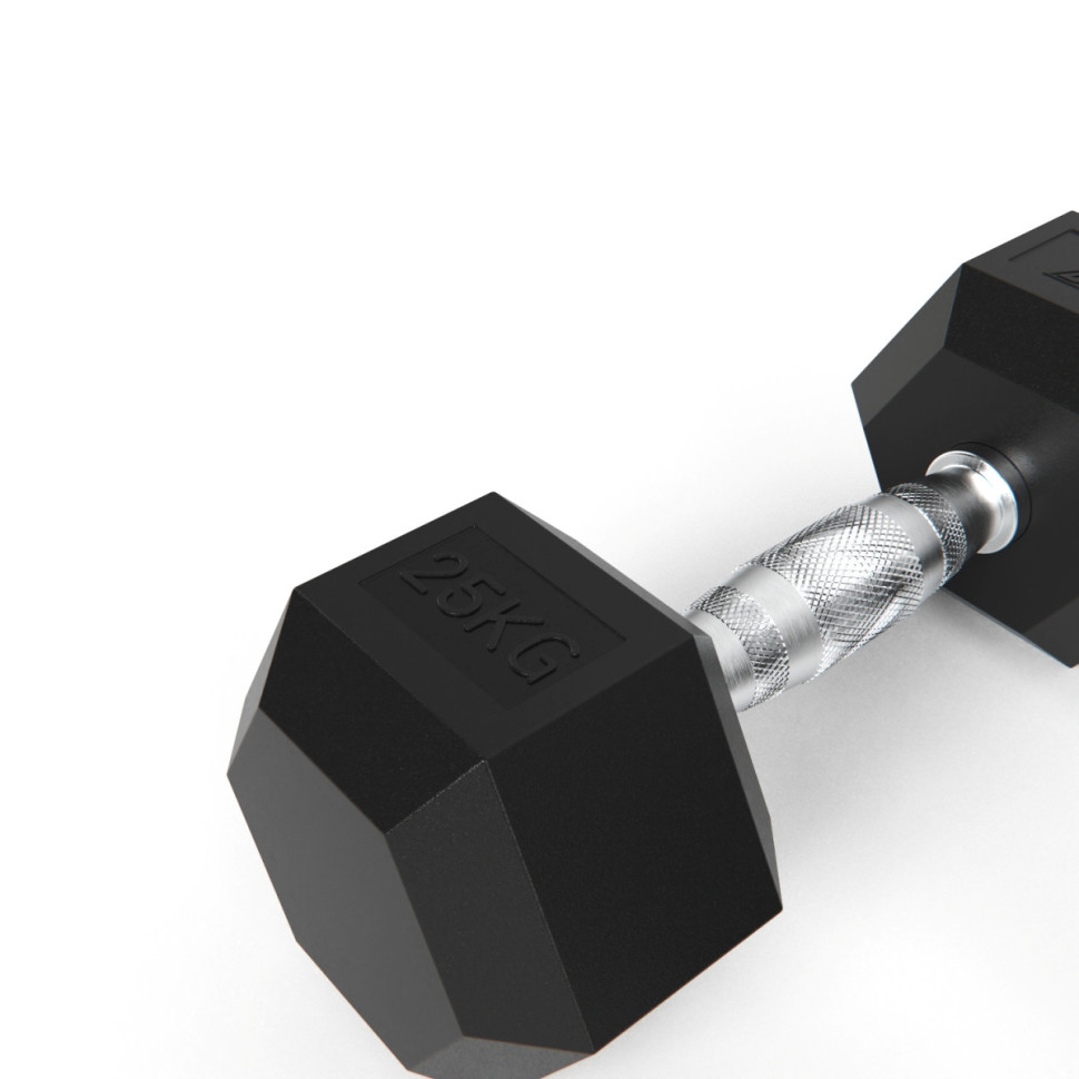 Гантели DFC гексаг. обрезиненная пара DB001-25 кг