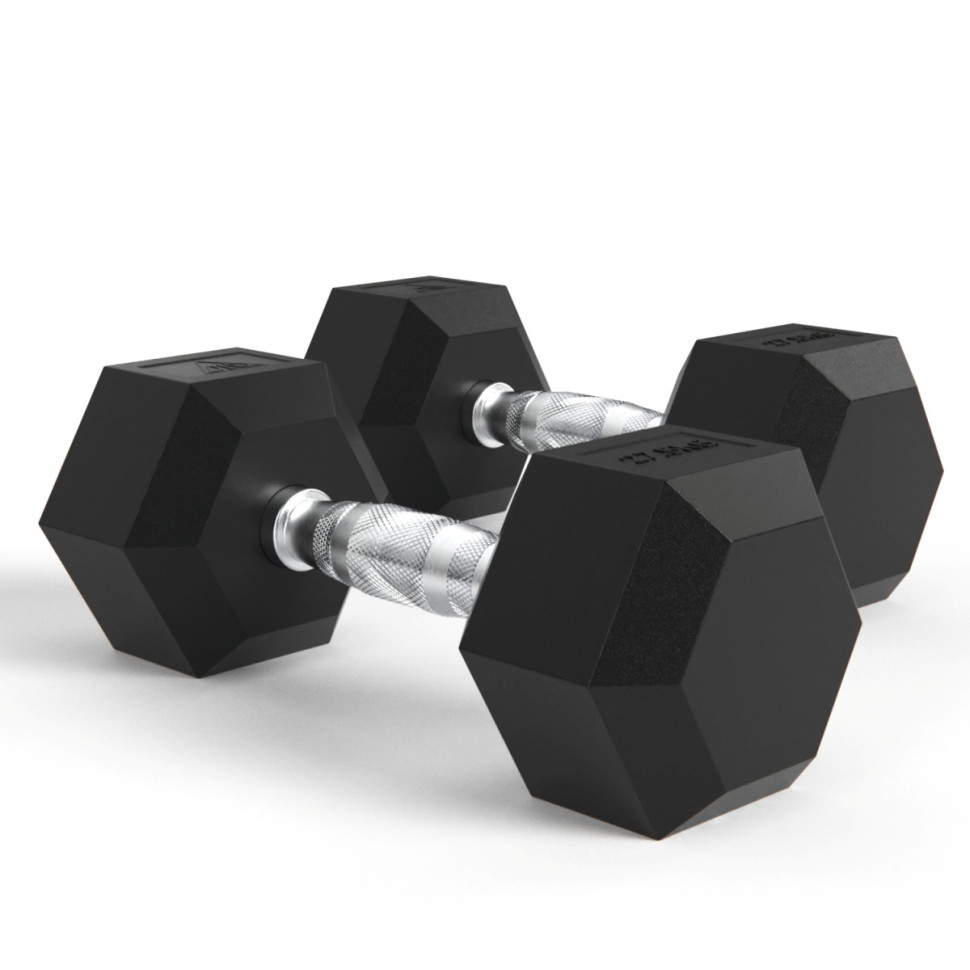 Гантели DFC гексаг. обрезиненная пара DB001-27,5 кг