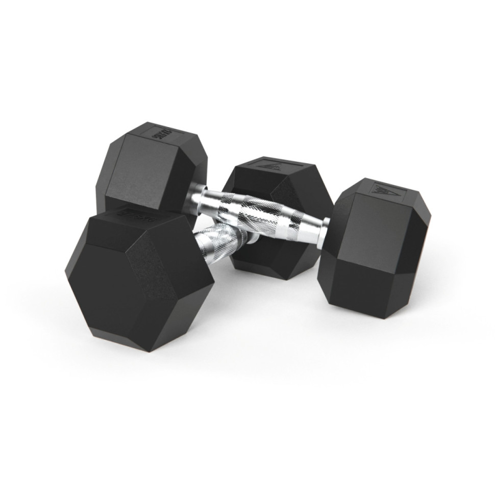 Гантели DFC гексаг. обрезиненная пара DB001-27,5 кг