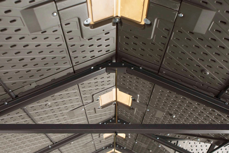 Сарай пластиковый WoodLook 15*8 DD