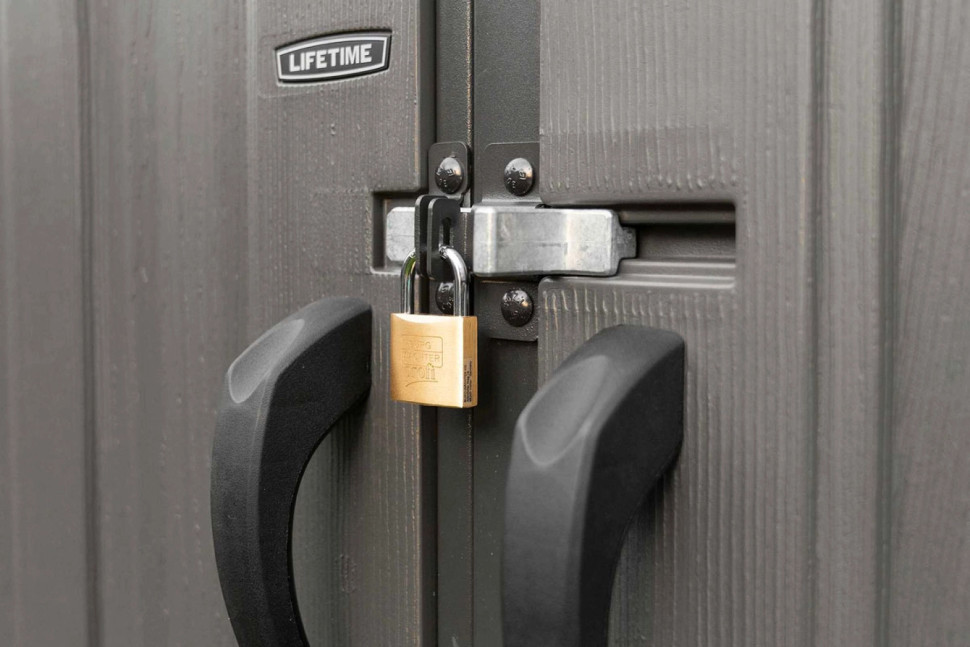 Сарай пластиковый WoodLook 15*8 DD