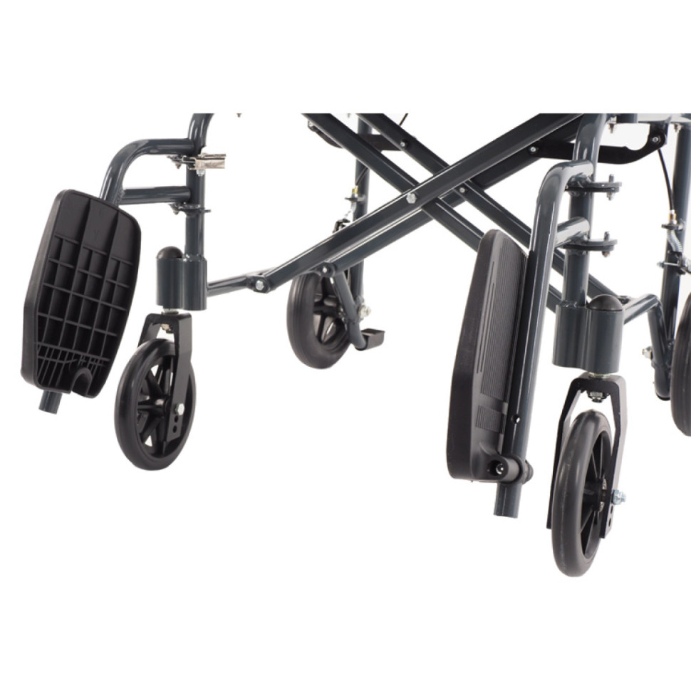 Кресло-каталка складная MK-280 (FS860LB) с тормозами для сопровождающего (45 см)