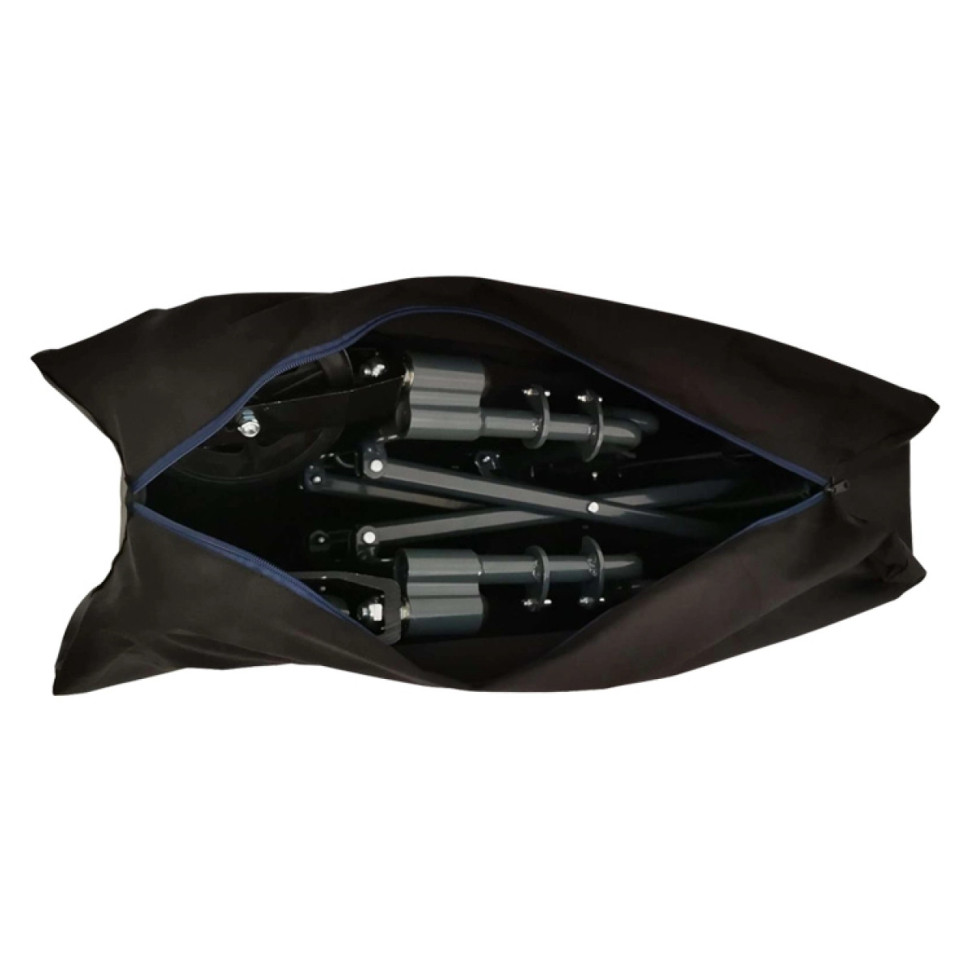 Кресло-каталка складная MK-280 (FS860LB) с тормозами для сопровождающего (45 см)