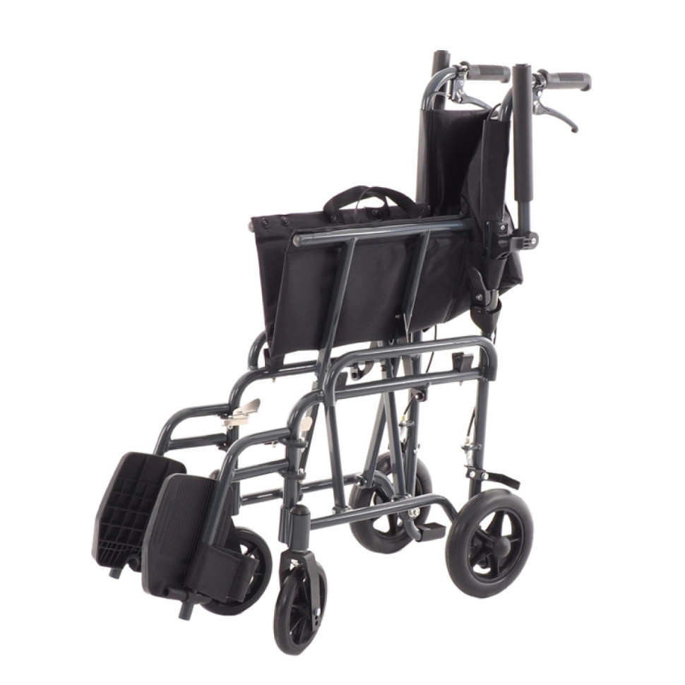 Кресло-каталка складная MK-280 (FS860LB) с тормозами для сопровождающего (45 см)