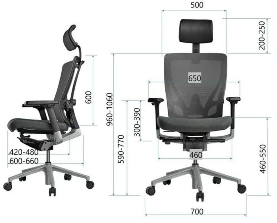 Кресло спинка сетка Schairs AEON-М01В сетка / ткань, Цвет: чёрный