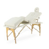 Массажный стол складной MED-MOS JF-Tapered 4-х секционный, деревянная рама, белый