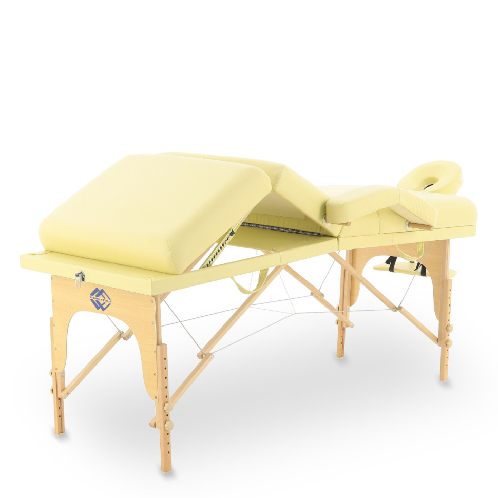 Стол массажный складной деревянный JF-Tapered (МСТ-141) 4-секц (бежевый)